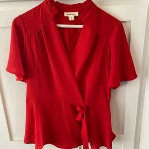 Red wrap top